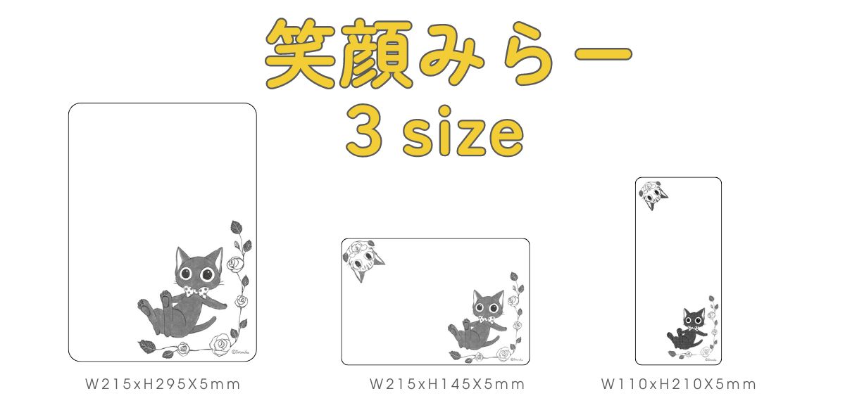 笑顔ミラー3種類あります"